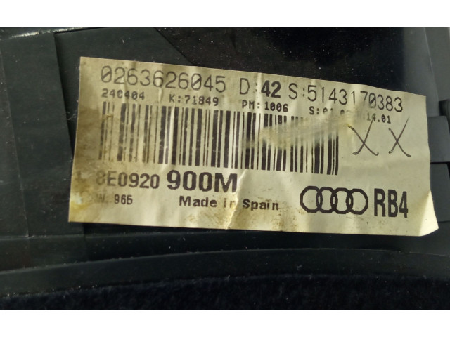 Панель приборов 8E0920900NX, 0263626045   Audi A4 Allroad       