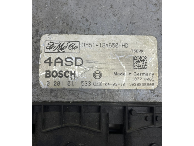 Блок управления двигателя 3M5112A650HD, 1039S05508   Mazda 3 I