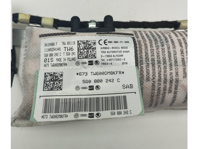 Подушка безопасности в сиденье 5G0880242C Volkswagen Golf VII