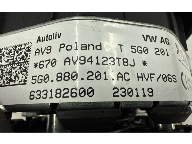 Подушка безопасности водителя 5G0880201AC Volkswagen Golf VII