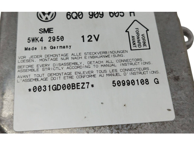 Блок подушек безопасности 6Q0909605H, 50990108G Skoda Fabia Mk1 (6Y)