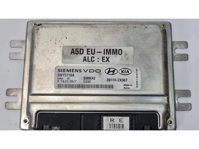 Блок управления двигателя 5WY5716A, 391102X567   KIA Rio