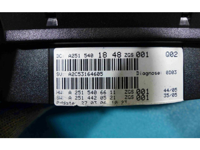 Панель приборов A2515401848, IMPRK880257   Mercedes-Benz R W251       