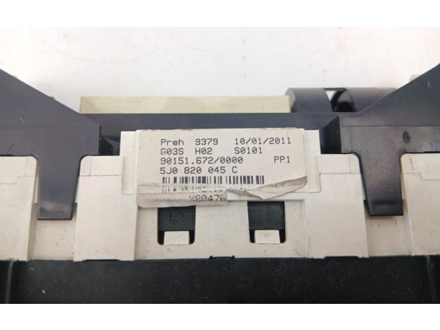 Модуль блока управления кондиционером 5J0820045C Skoda Fabia Mk2 (5J)