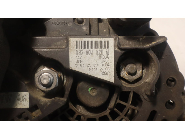 Генератор 0124325013 Skoda Fabia Mk2 (5J) для двигателя BXW