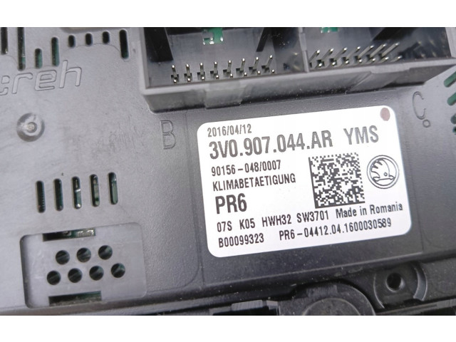 Блок управления климат-контролем 3V0907044AR, 2018R   Skoda Superb B8 (3V)