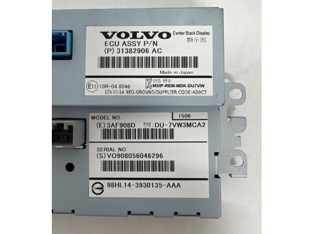 Дисплей    31382906, 3AE908D   Volvo V70