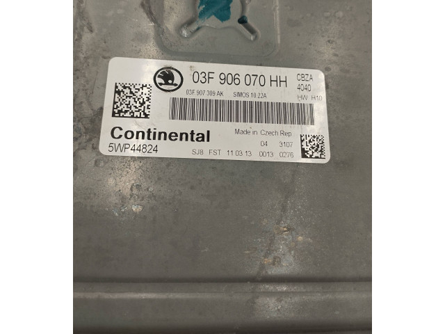 Блок управления двигателя 03F906070HH, 03F907309AK Skoda Fabia Mk2 (5J)