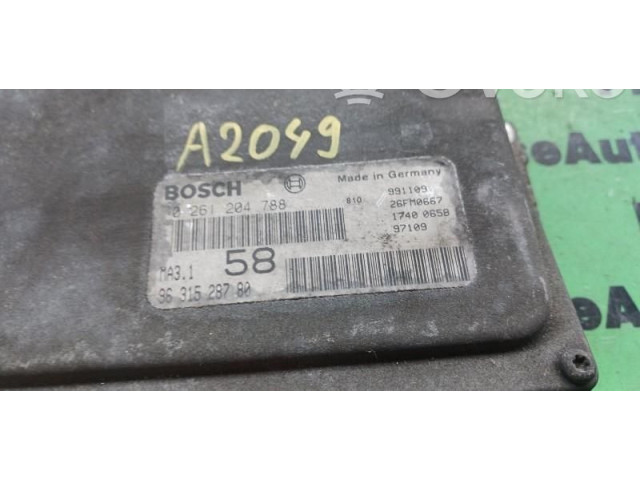 Řídící jednotka 0261204788, 9631528780 Peugeot 106 1997