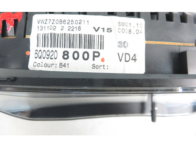 Přístrojová deska  Volkswagen Polo IV 9N3 2002 6Q0920800P  