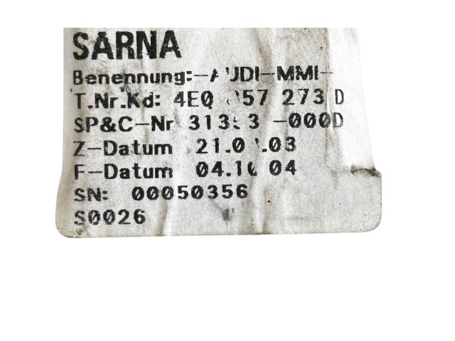 Дисплей    4E0857273D, 31353000   Audi A8 S8 D3 4E