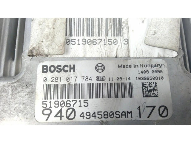 Řídící jednotka 0281017784, 51906715   Alfa Romeo Giulietta 2011