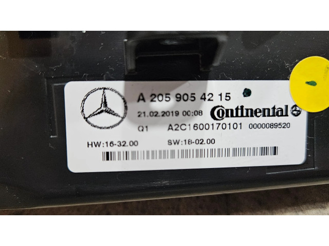 Блок управления климат-контролем A2059054215   Mercedes-Benz GLC X253 C253
