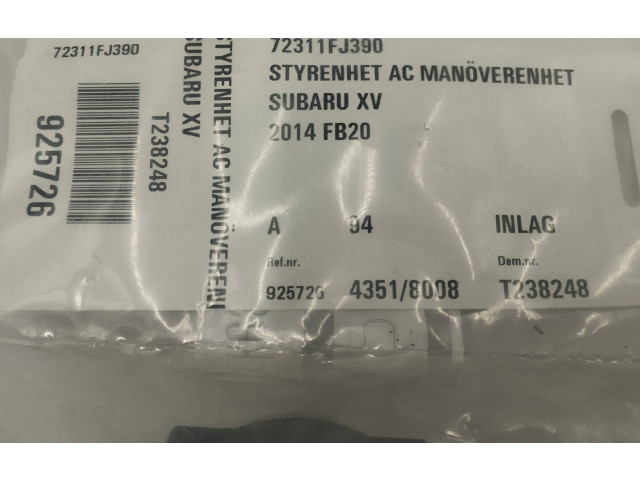 Блок управления климат-контролем 72311FJ390, T955442B Subaru XV I