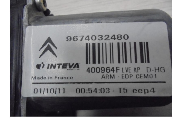 Передний двигатель механизма для подъема окон 00009222GZ, 00009222GZ   Citroen C4 Aircross    двигателя DV6C(9HL)