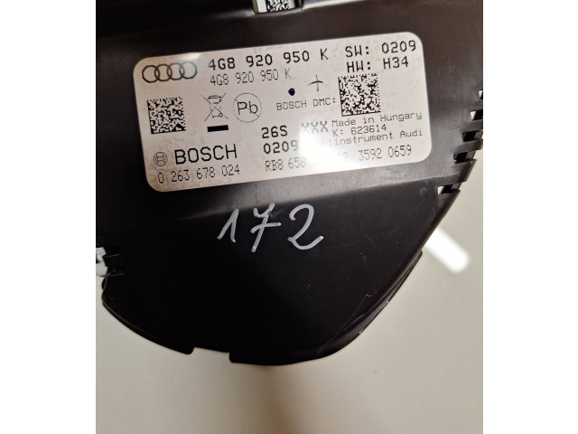 Панель приборов 4G8920950K, 0263678024   Audi A6 C7       