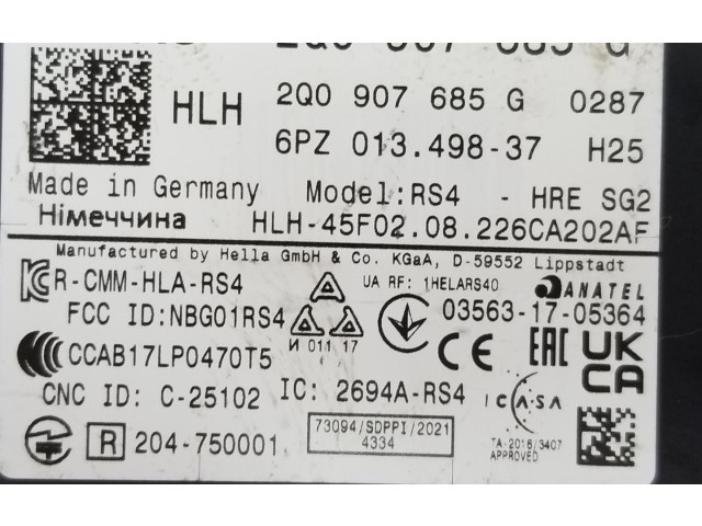 Блок управления 2Q0907685G, 2Q0907685G Cupra Leon