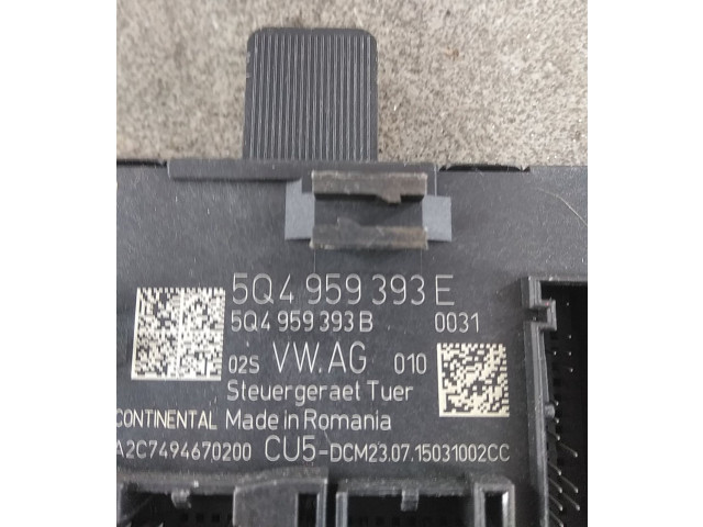 Блок комфорта 5Q4959393E, 5Q4959393EZ00 Skoda Octavia Mk3 (5E)