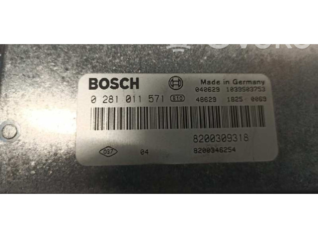 Řídící jednotka 8200346254, 0281011571 Renault Vel Satis 2004