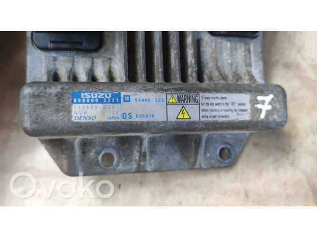 Блок управления двигателя 8980003221, 1125000201   Opel Meriva A