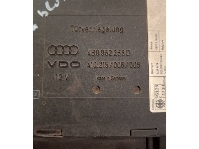 Блок комфорта 4B0962258D, 410215006005 Audi A6 S6 C5 4B