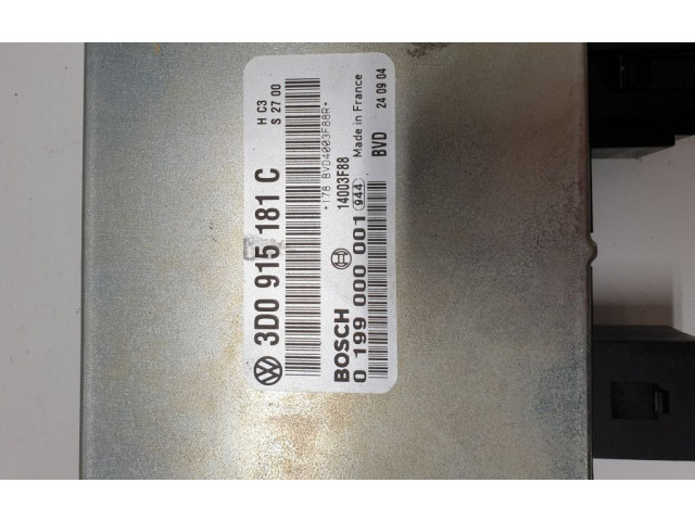 Блок управления 3D0915181C, 0199000001 Volkswagen Phaeton