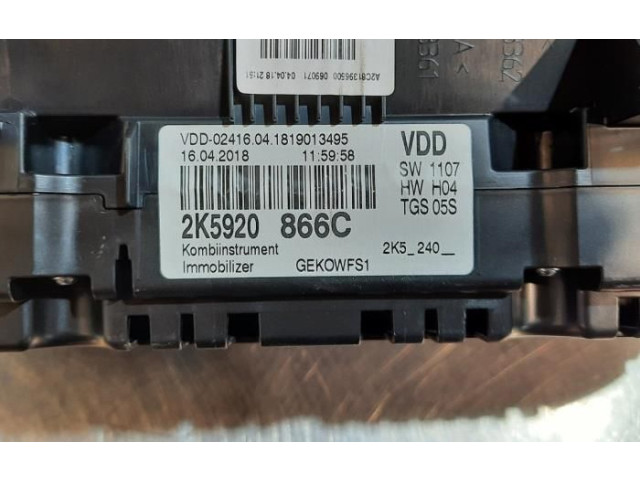 Přístrojová deska Volkswagen Caddy 2018 2K5920866C