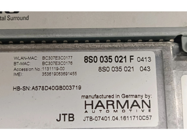 Радио/ проигрыватель CD/DVD / навигация 8S0035021F   Audi TT TTS RS Mk3 8S      