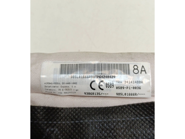 Боковая подушка безопасности 985L01666R, 93868135   Renault Trafic III (X82)