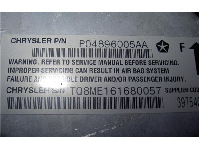 Блок подушек безопасности p04896005aa Jeep Cherokee III KJ