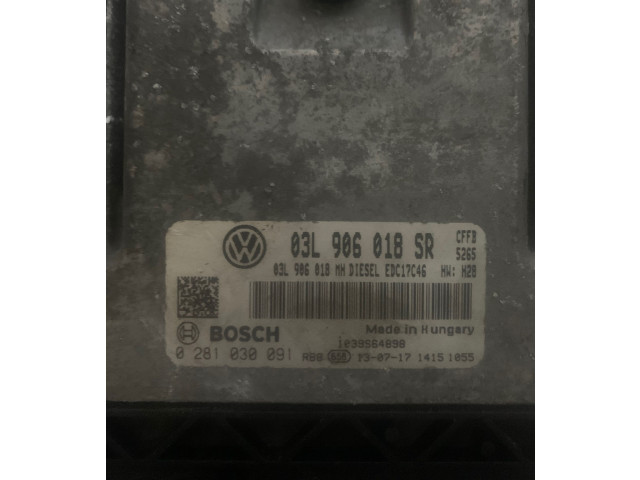 Блок управления двигателя 03L906018MH, 0281030091   Skoda Superb B6 (3T)