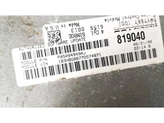 Řídící jednotka p05094949aj, 819040 Dodge Caliber 2006