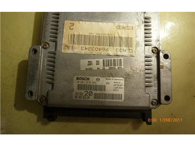Блок управления двигателем Блок управления 281010362, 9640324380   Peugeot 306