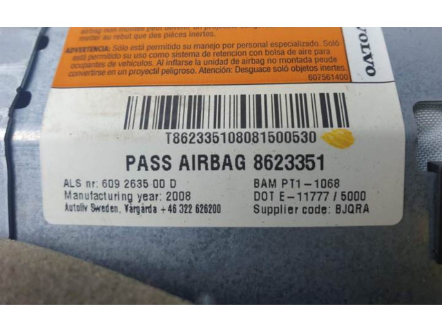Подушка безопасности пассажира 8623351, 602926100   Volvo C30