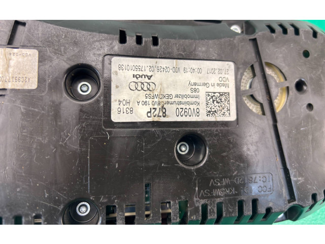 Панель приборов 8V0920872P Audi A3 S3 8V