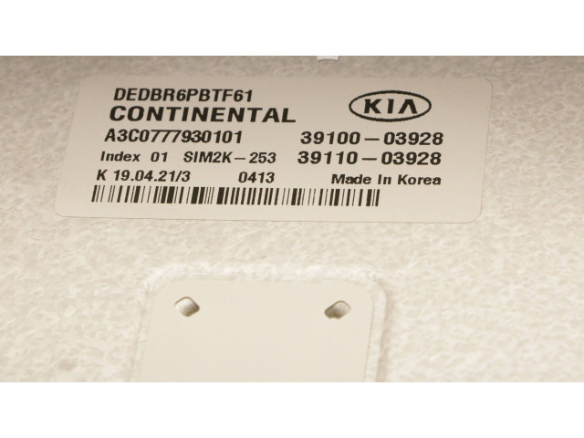 Блок управления двигателя a3c0777930101, 39100-03928 KIA Niro