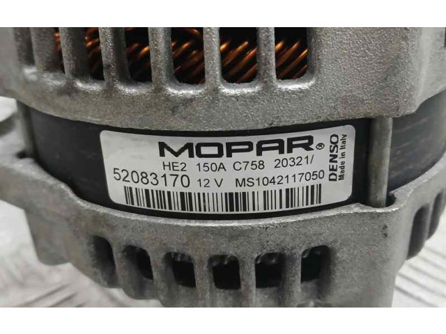 Генератор 52083170, DENSOCLAVIJATOCADA   Jeep Renegade      