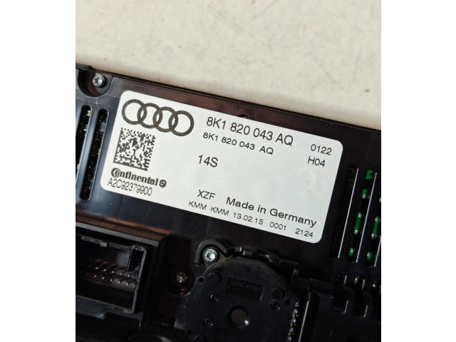 Блок управления климат-контролем 8K1820043AQ, 8K1820043   Audi Q5 SQ5