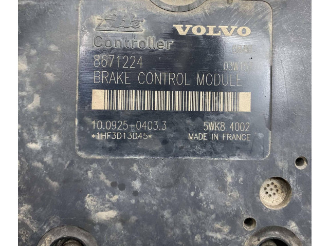 Блок АБС 8671224, 10092504033   Volvo  XC90  2003 - 2006 года