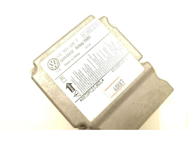 Блок подушек безопасности 1K0909605T, 5WK43412 Skoda Octavia Mk2 (1Z)