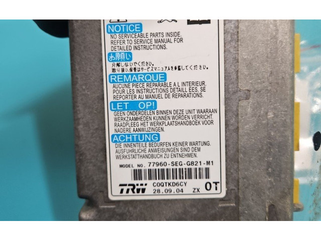 Блок подушек безопасности 77960-SEG-G821, IMPRK1425929 Honda Accord