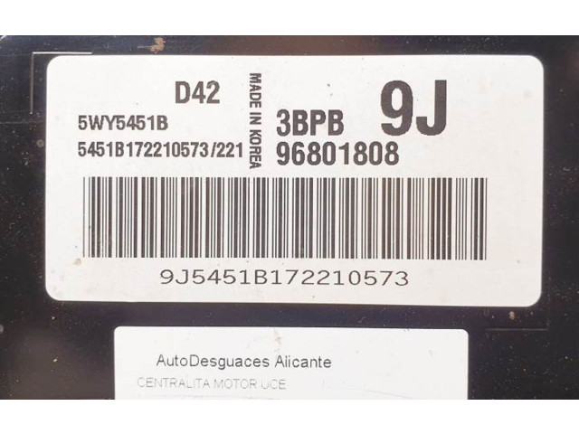 Блок управления двигателя 5WY5451B   Chevrolet Matiz