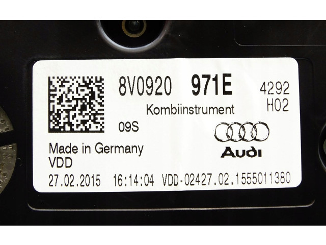 Панель приборов 8V0920971E Audi A3 S3 8V