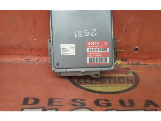 Блок управления двигателя 0261200778, 9617149880   Peugeot 306