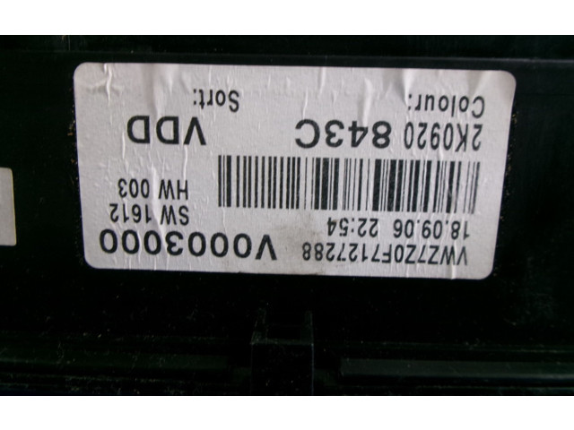 Панель приборов 2K0920843C, 2K0920843C Volkswagen Caddy