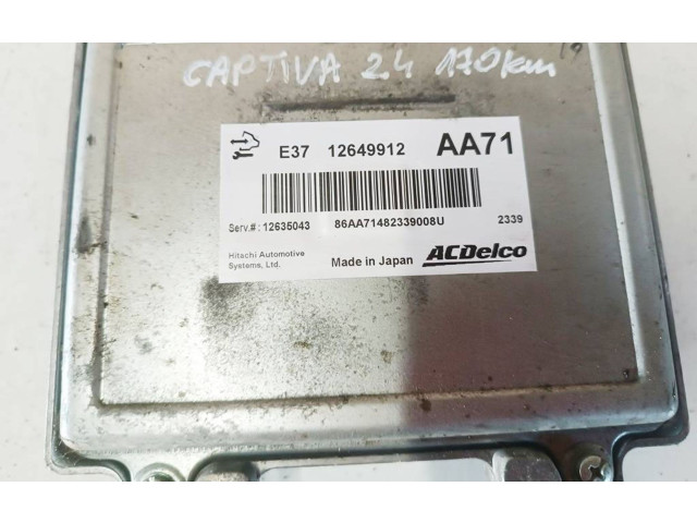 Блок управления двигателем Блок управления 12635043, 12649912   Chevrolet Captiva
