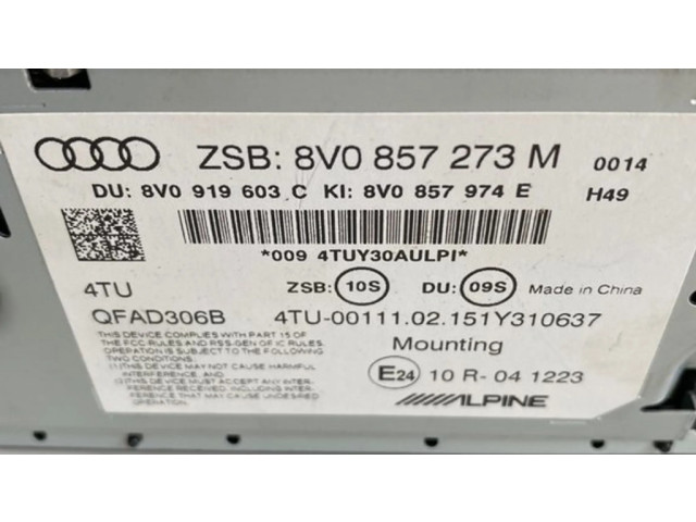 Дисплей 8V0857273M, 8V0919603C Audi A3 S3 8V