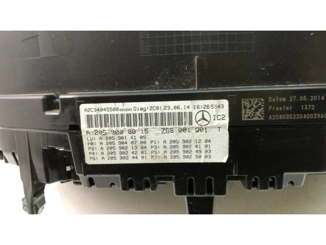 Přístrojová deska Mercedes-Benz C W205 2014 A2059008815