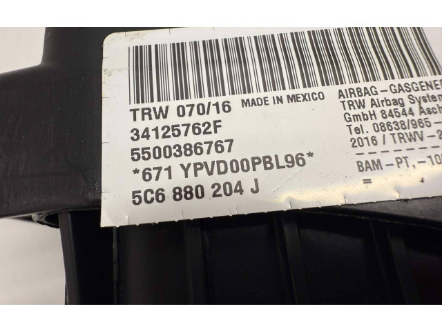 Подушка безопасности пассажира 5C6880204J, 34125762F   Volkswagen Jetta VI