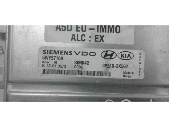 Блок управления двигателя 5WY5716A, 391102X567   KIA Rio